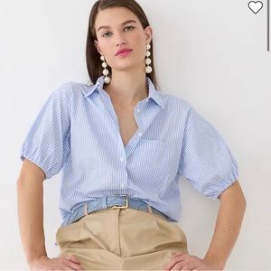 J Crew Spring Garden top in Poplin Stripe size 6